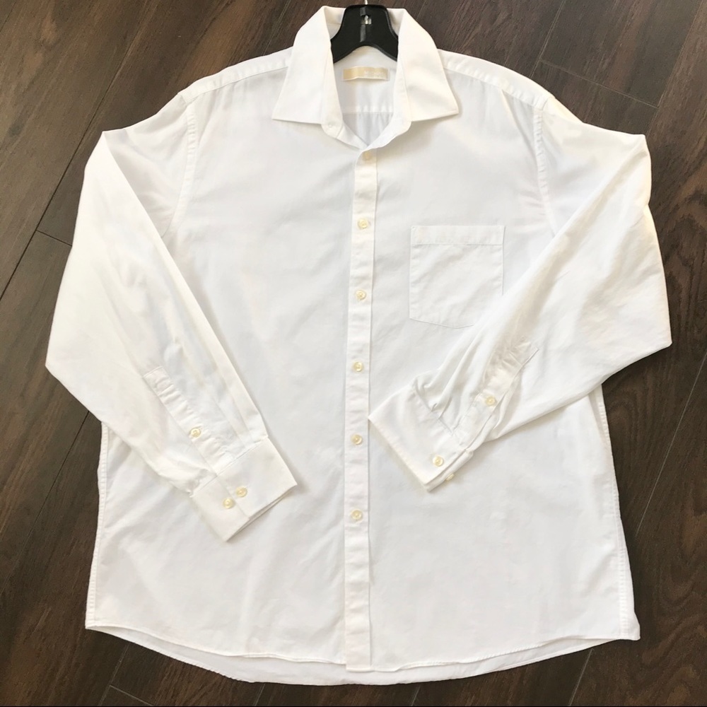 Micheal Kors men’s white dress shirt size 17 - Picture 2 of 5
